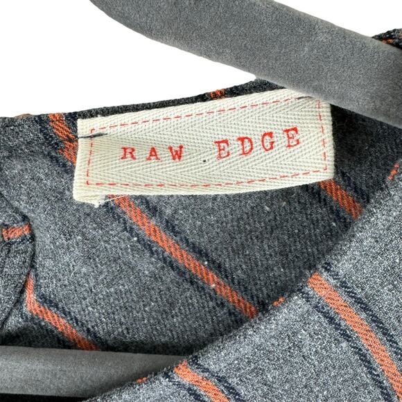 Raw Edge Boutique NWOT Striped 3/4 Bell Sleeve Round Neck Woven A-Line Dress S - Picture 8 of 9